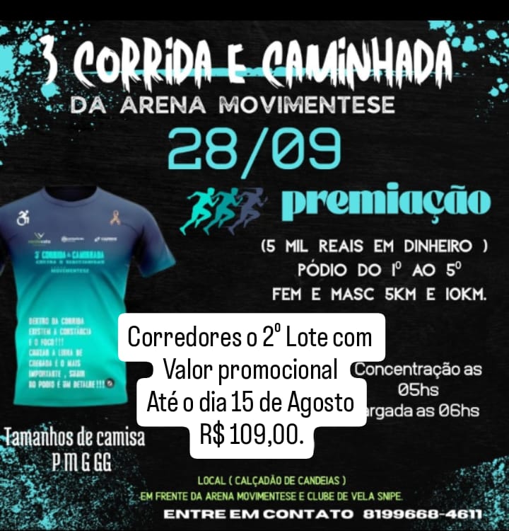 28/09/2025 – 3ª CORRIDA E CAMINHADA CONTRA O SEDENTARISMO: 28/09/2025 – 3ª CORRIDA E CAMINHADA CONTRA O SEDENTARISMO: Race Running