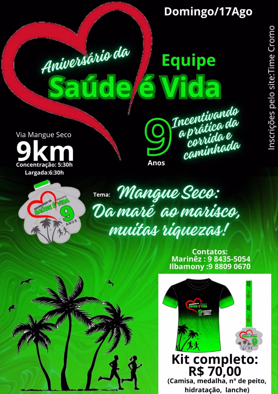 CORRIDA DE ANIVERSÁRIO SAÚDE É VIDA