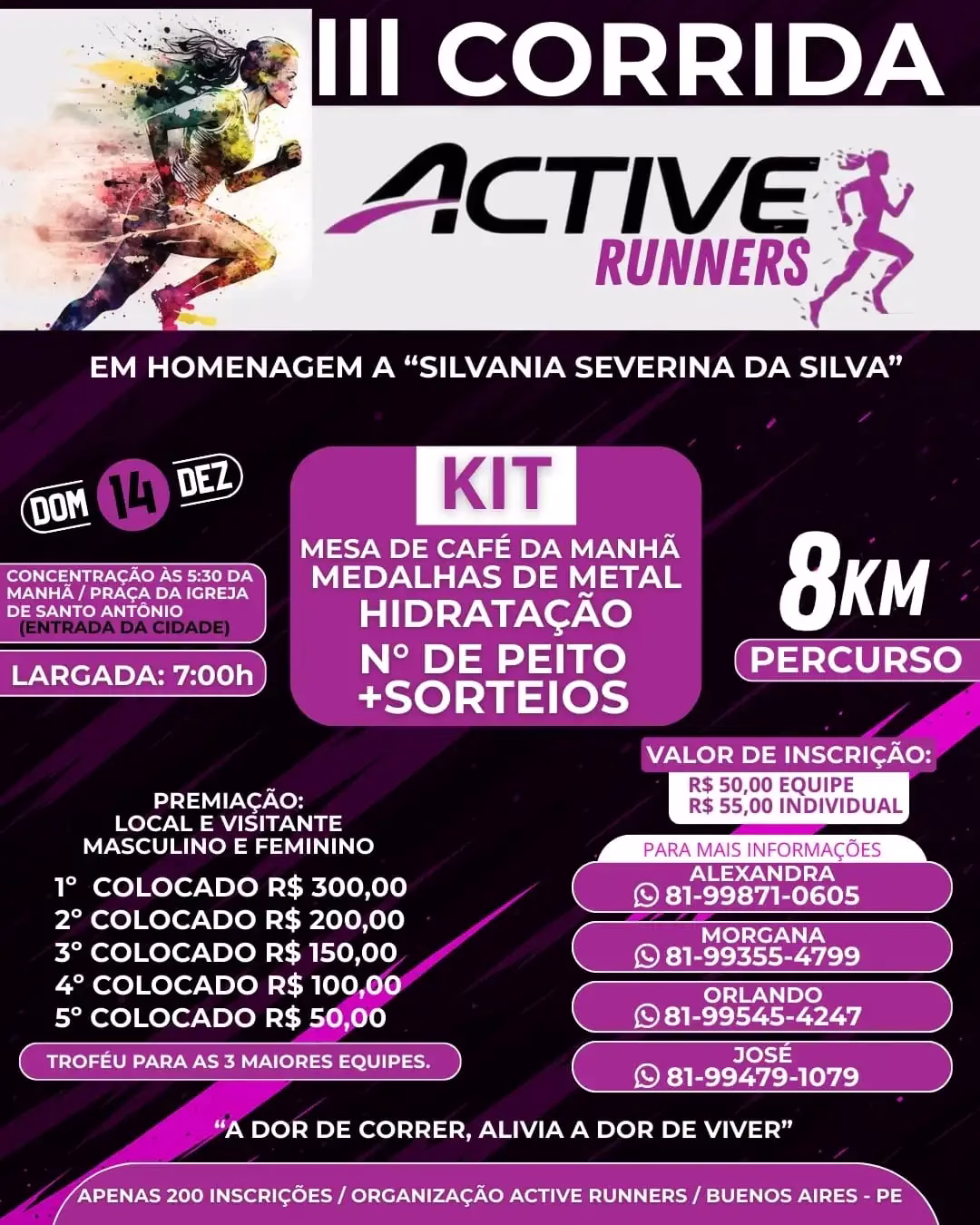 3ª CORRIDA ACTIVE RUNNERS
