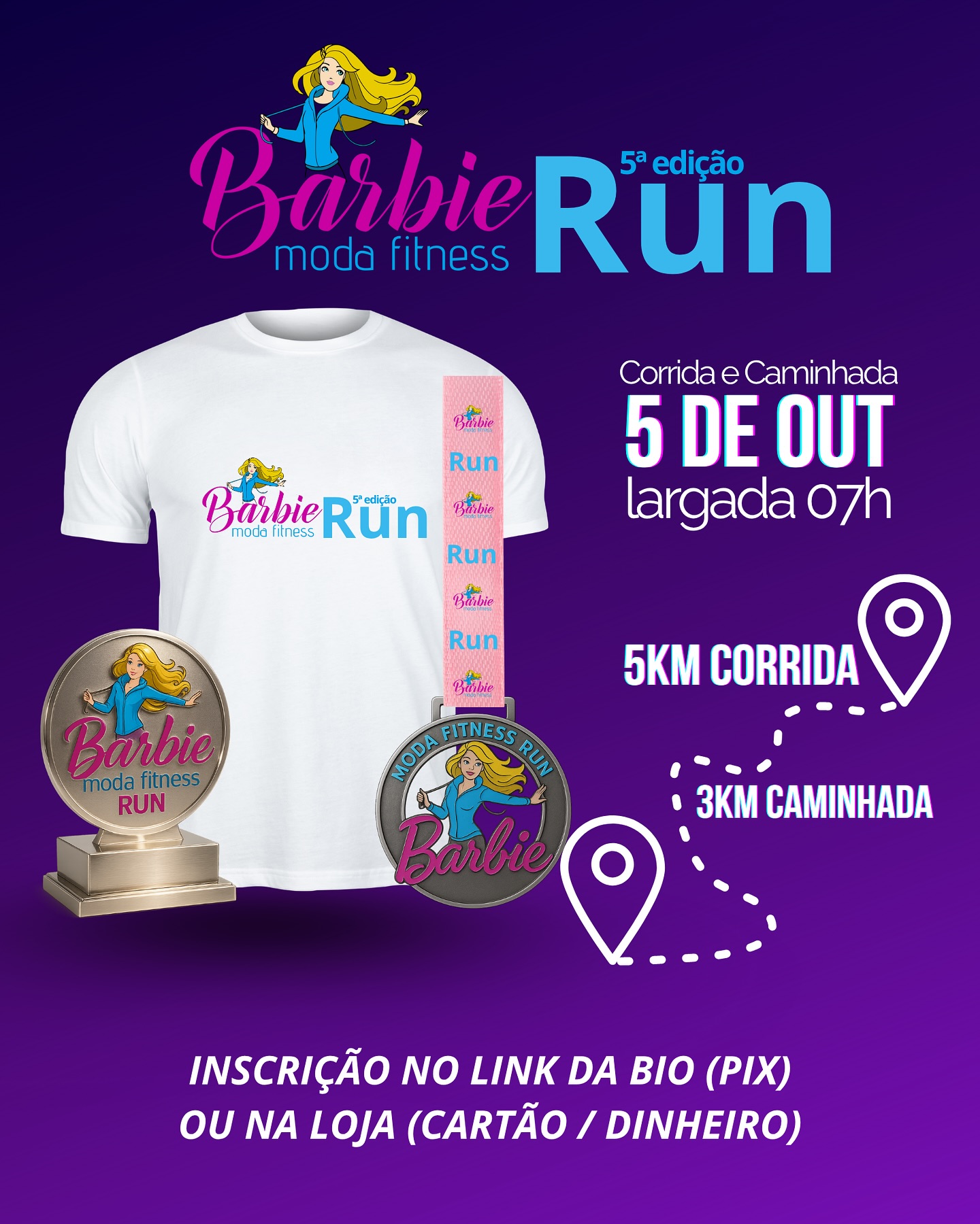 5ª CORRIDA E CAMINHADA BARBIE MODA FITNESS