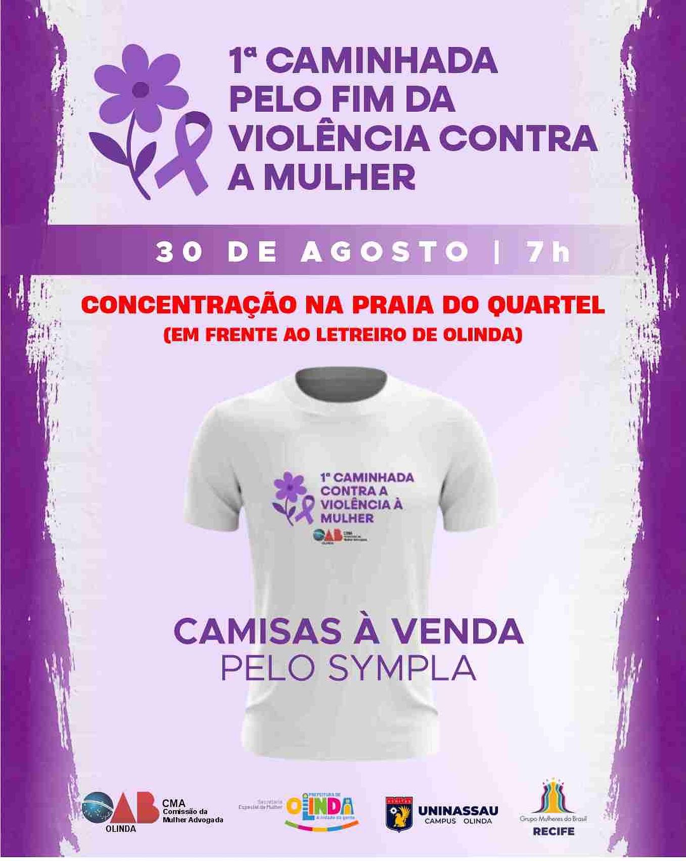 Camisa da 1ª Caminhada pelo Fim da Violência Contra a Mulher