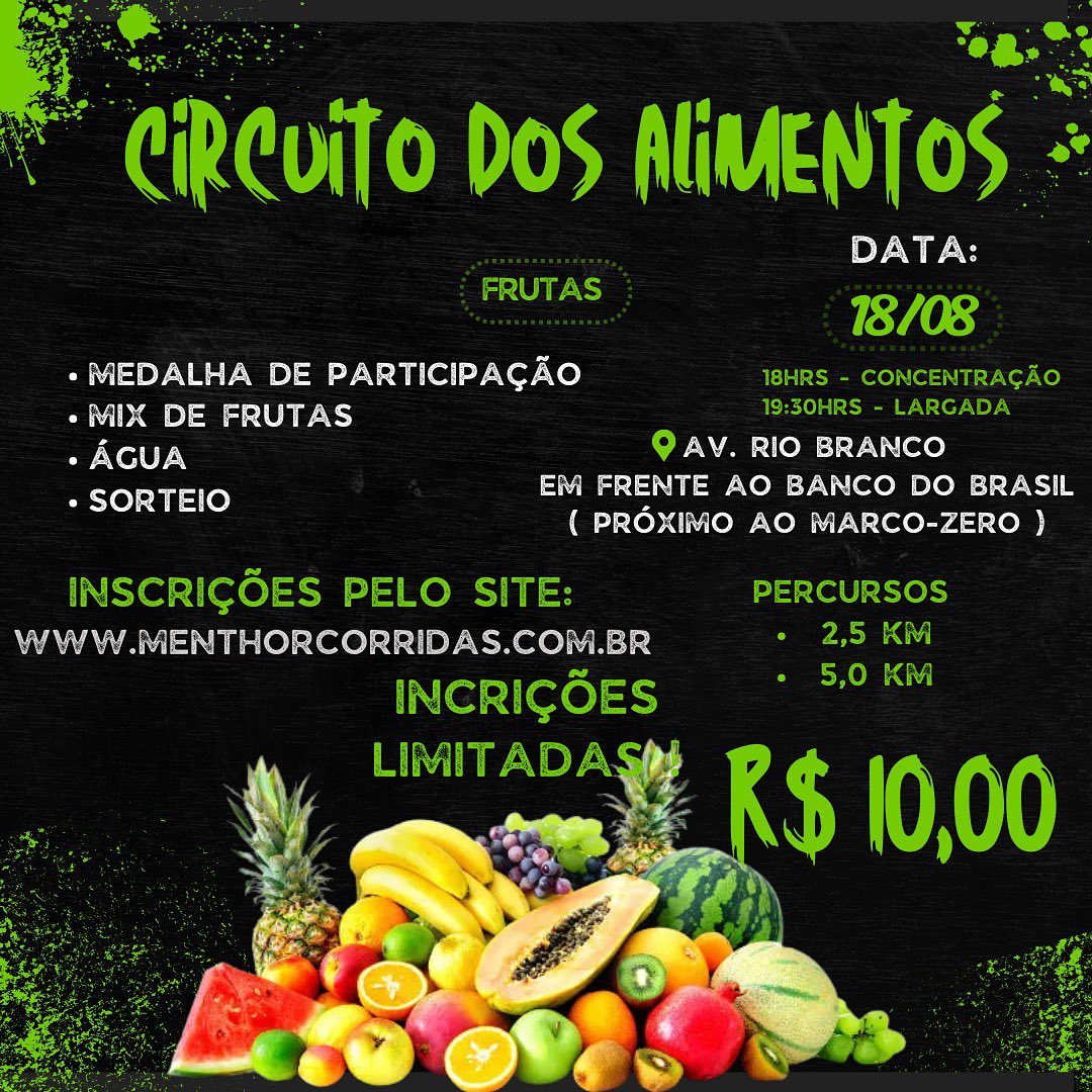 Circuito dos Alimentos - Menthor Corridas Race Running