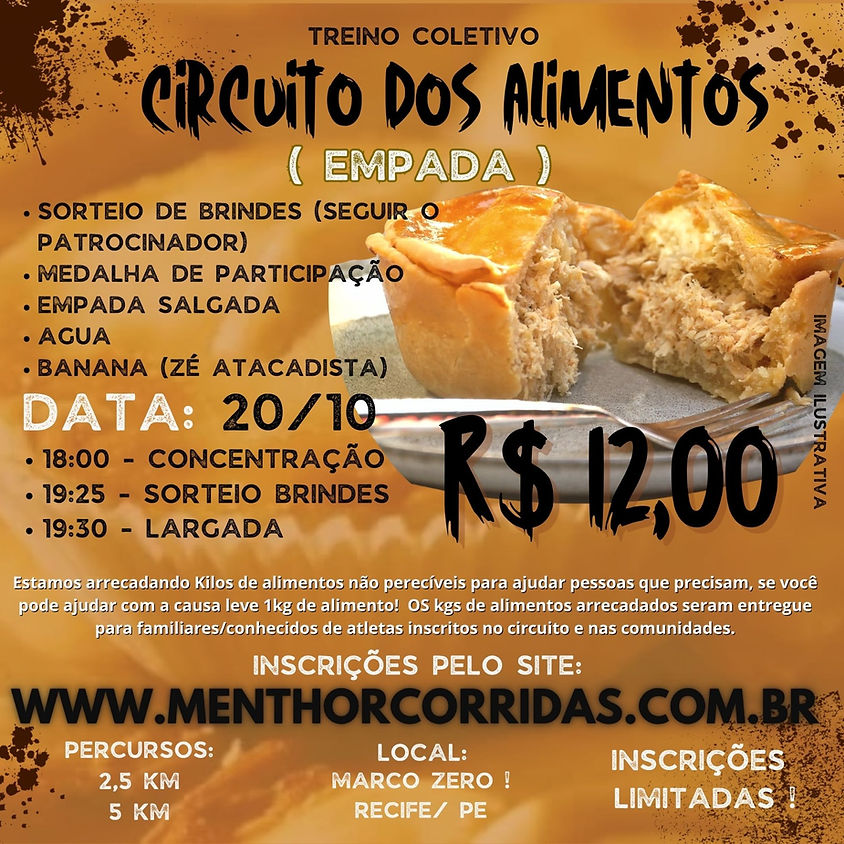 Circuito dos Alimentos - Menthor Corridas CIRCUITO DOS ALIMENTOS EMPADA