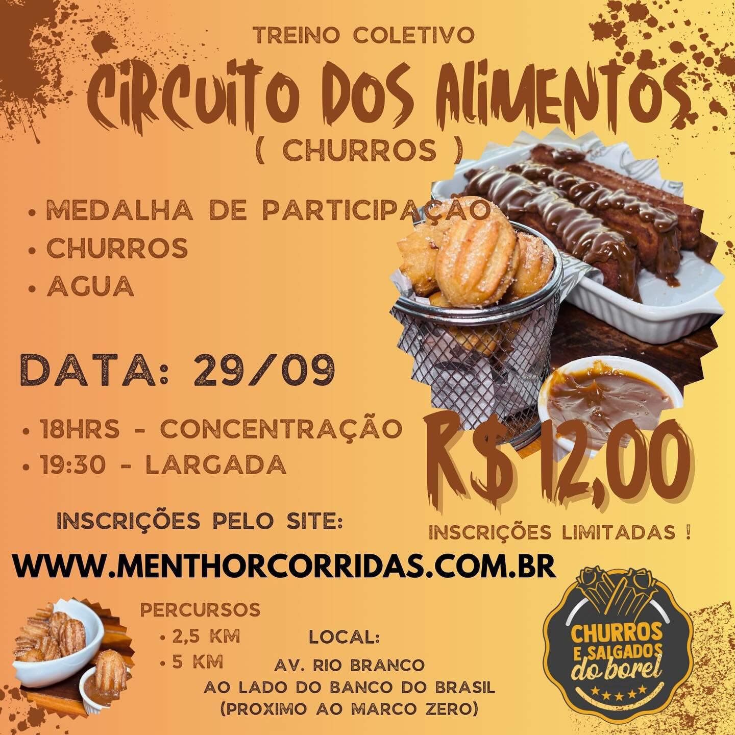 Circuito dos Alimentos - Menthor Corridas CIRCUITO DOS ALIMENTOS MENTHOR CORRIDAS - ETAPA CHURROS