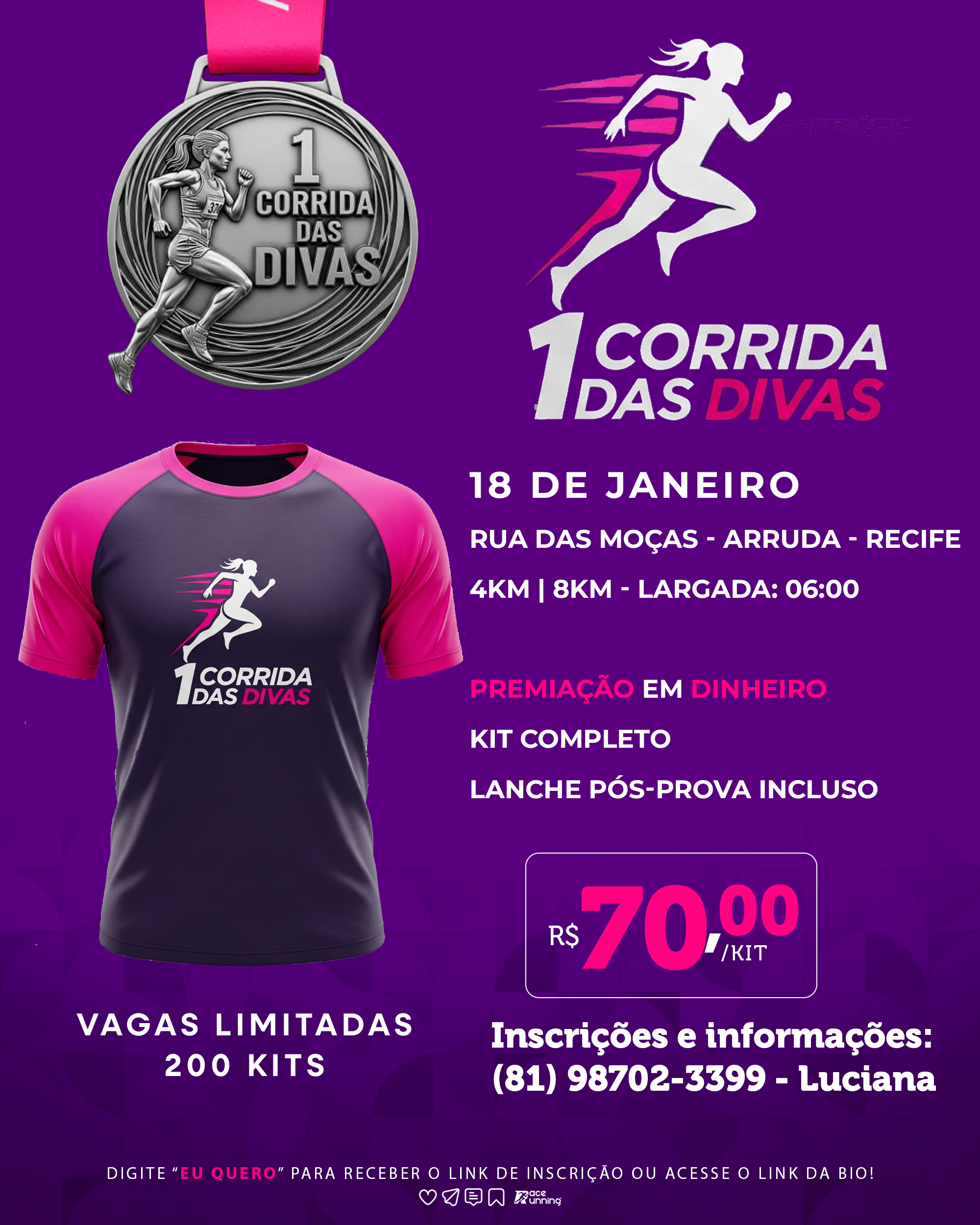 18/01/2026 - 1º CORRIDA DIVAS NA CORRIDA: Race Running