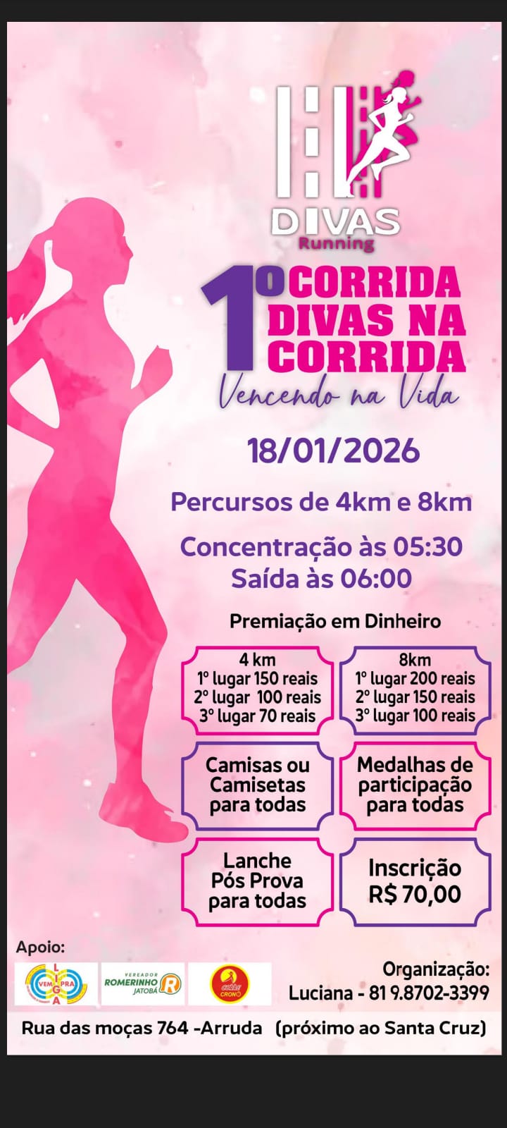 1º CORRIDA DIVAS NA CORRIDA