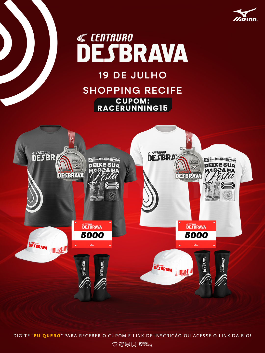 CENTAURO DESBRAVA RECIFE 2026 MIZUNO