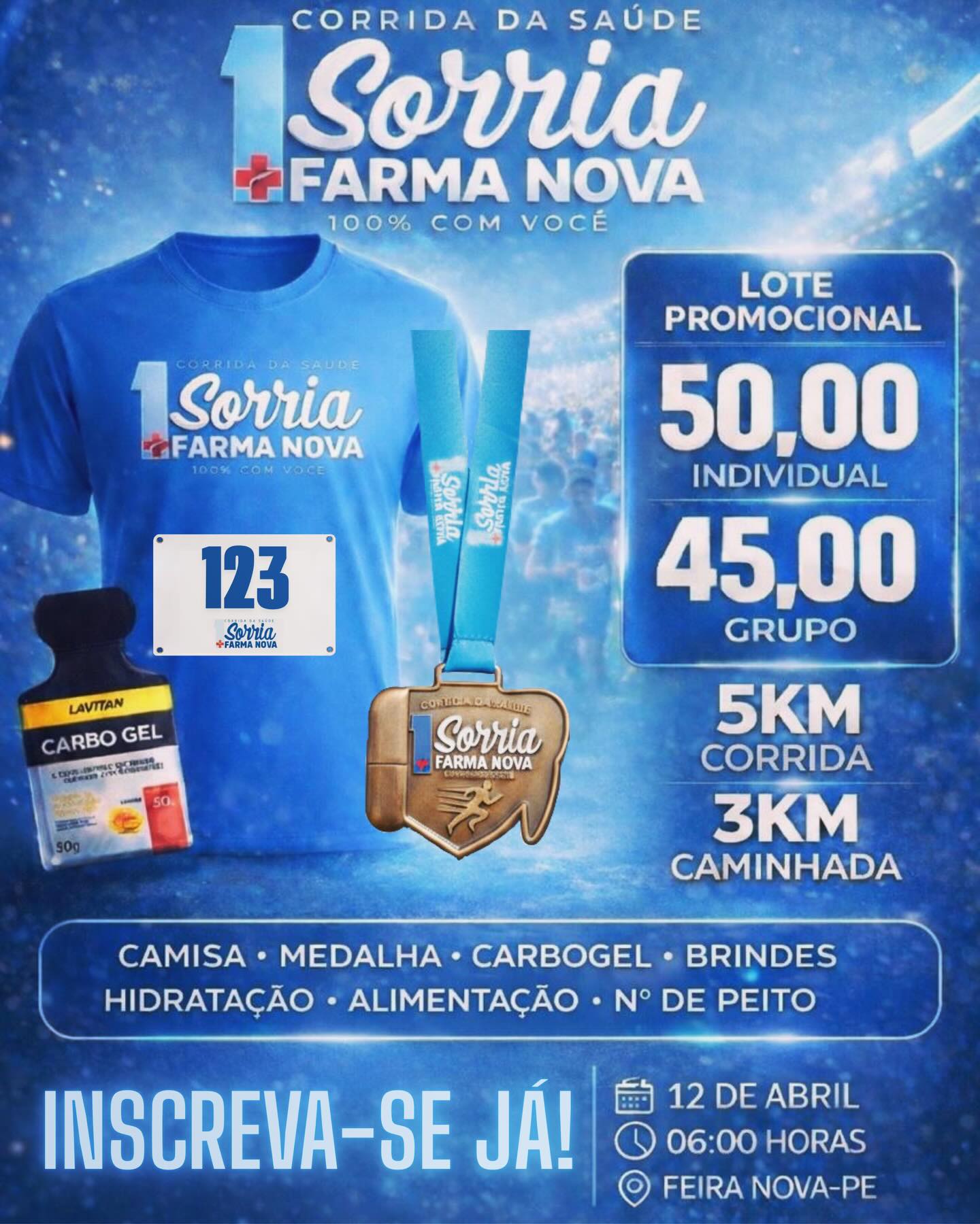 1ª corrida da Saúde SORRIA + FARMA NOVA