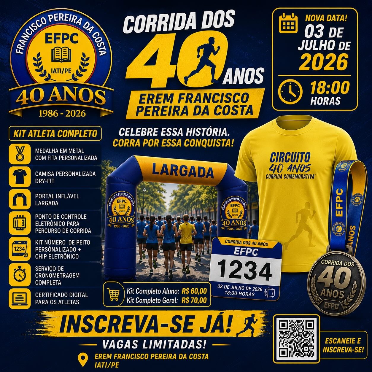 **CORRIDA DOS 40 ANOS – EREM FRANCISCO PEREIRA DA COSTA**