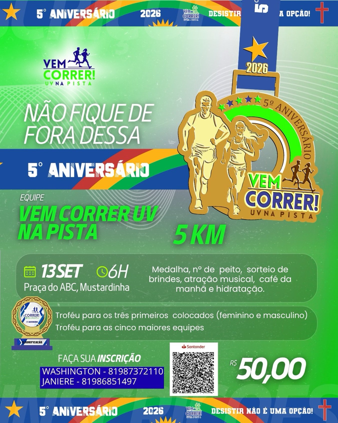 15º ANIVERSÁRIO VEM CORRER UV NA PISTA