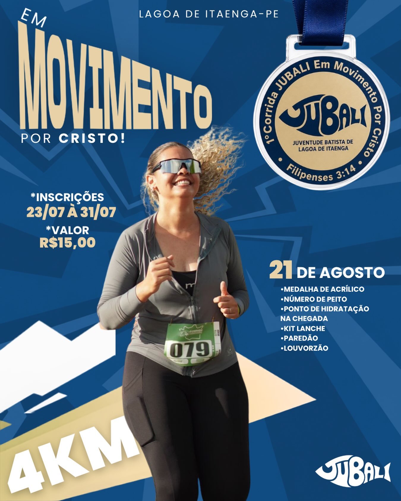 1ª CORRIDA JUBALI EM MOVIMENTO POR CRISTO