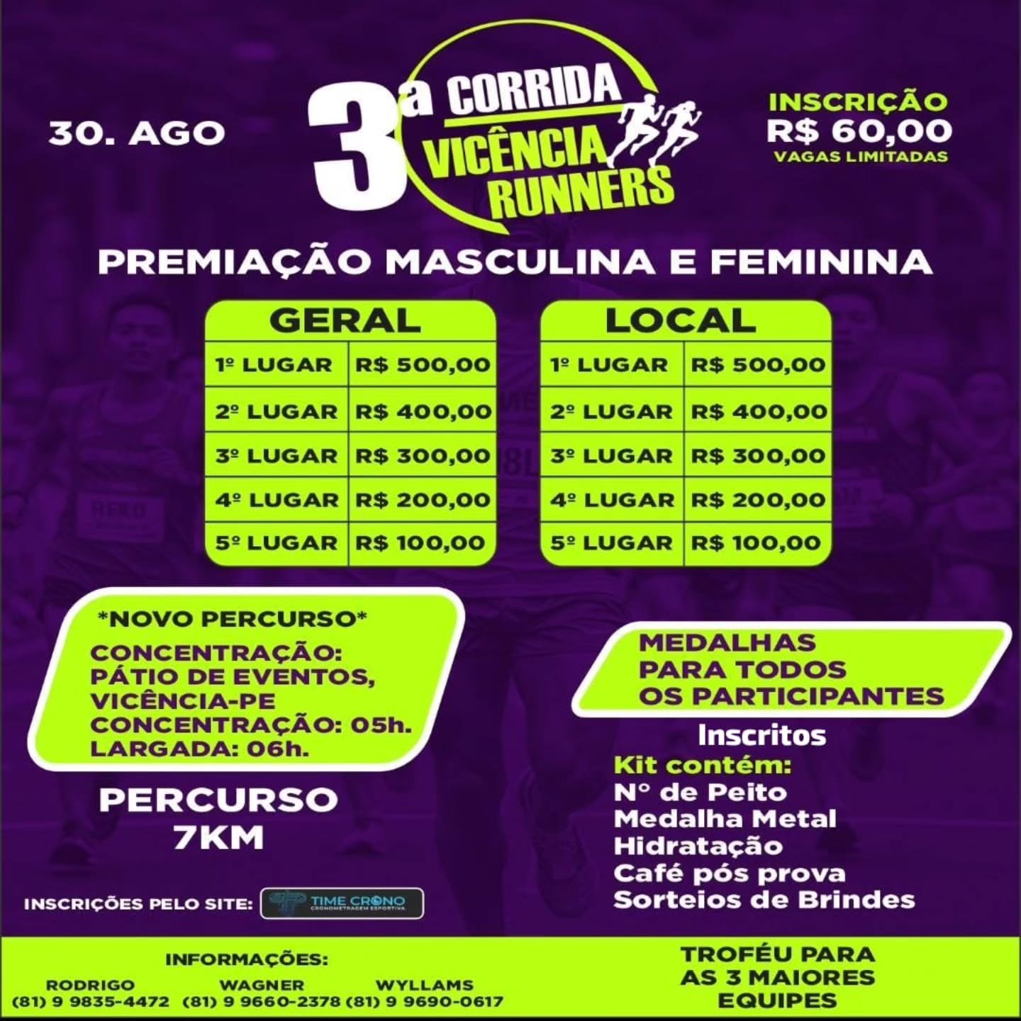 3ª Corrida do Vicência Runners