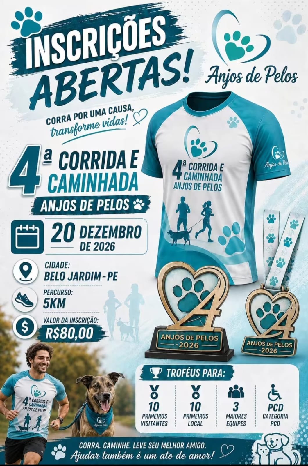 4ª CORRIDA E CAMINHADA ANJOS DE PELOS