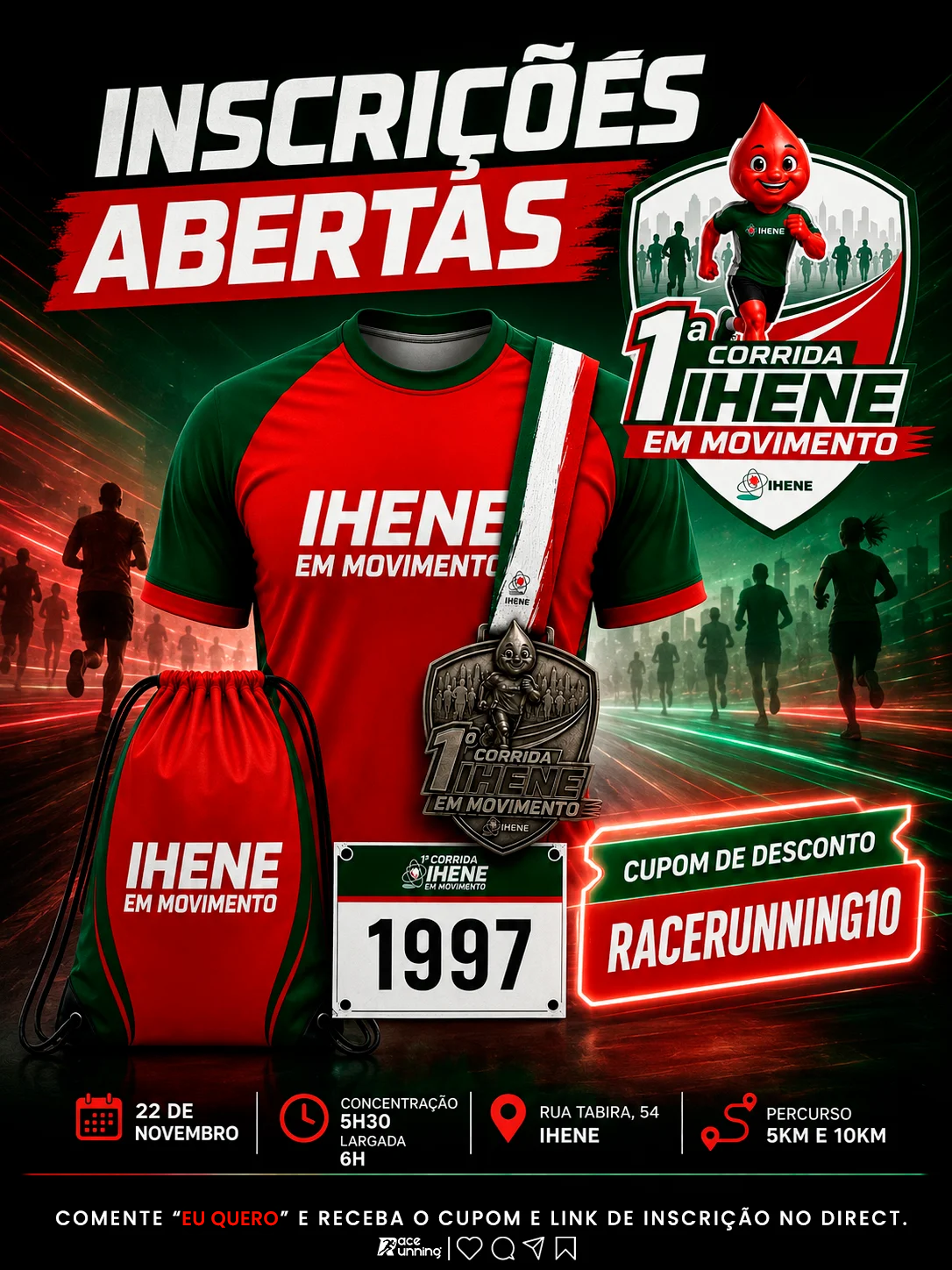 1ª corrida ihene em movimento