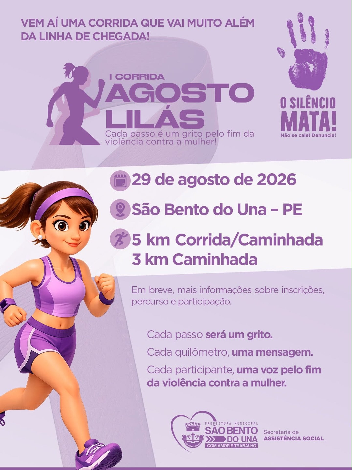 1ª corrida agosto lilás