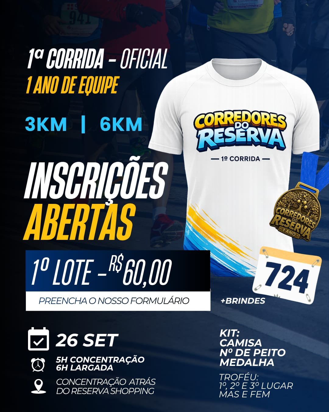 1ª corrida oficial dos corredores do reserva
