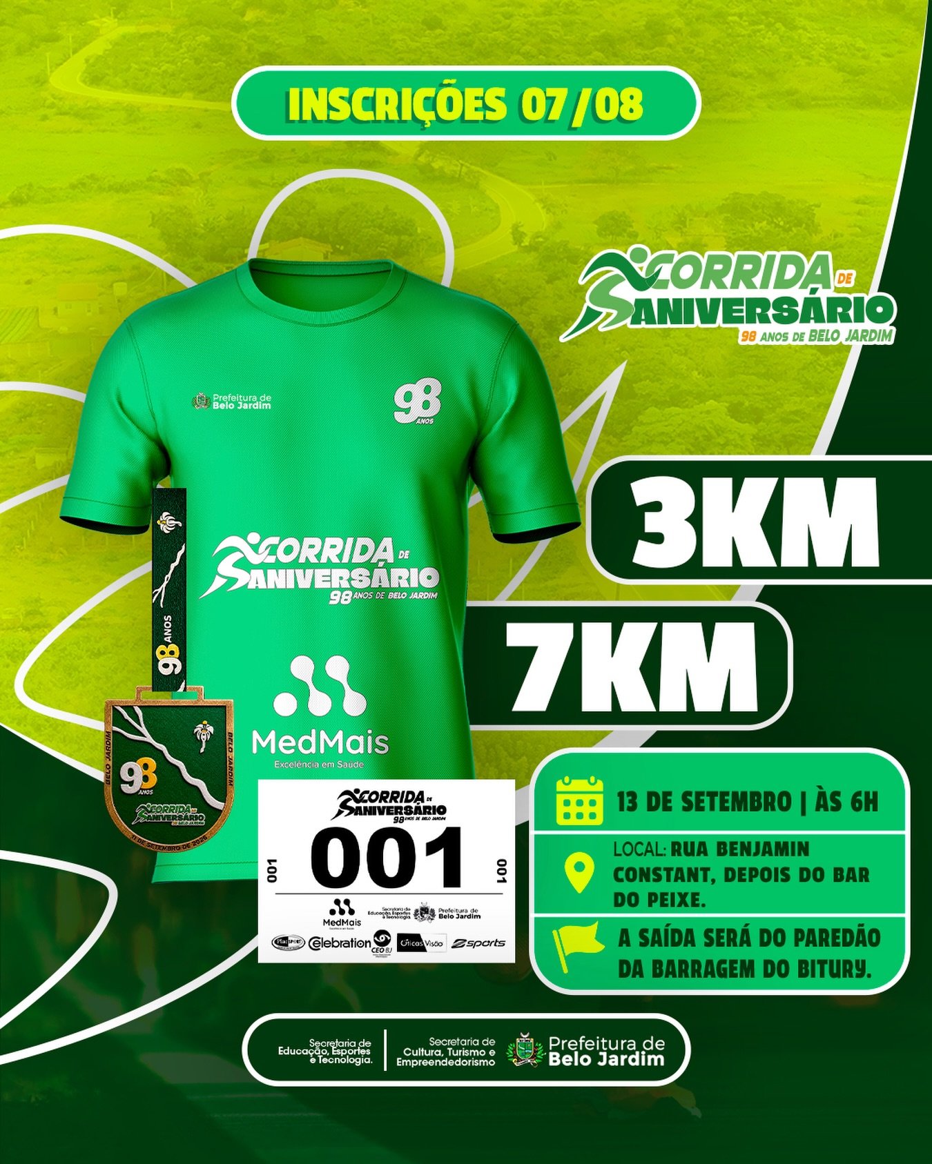 CORRIDA DE ANIVERSÁRIO DOS 98 ANOS DE BELO JARDIM