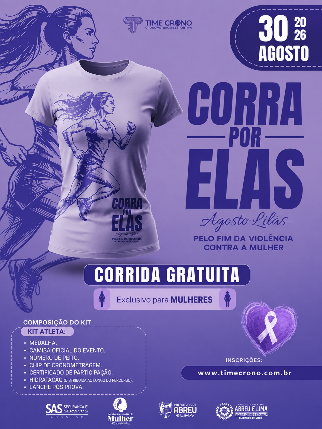 Corra Por Elas - Agosto Lilás