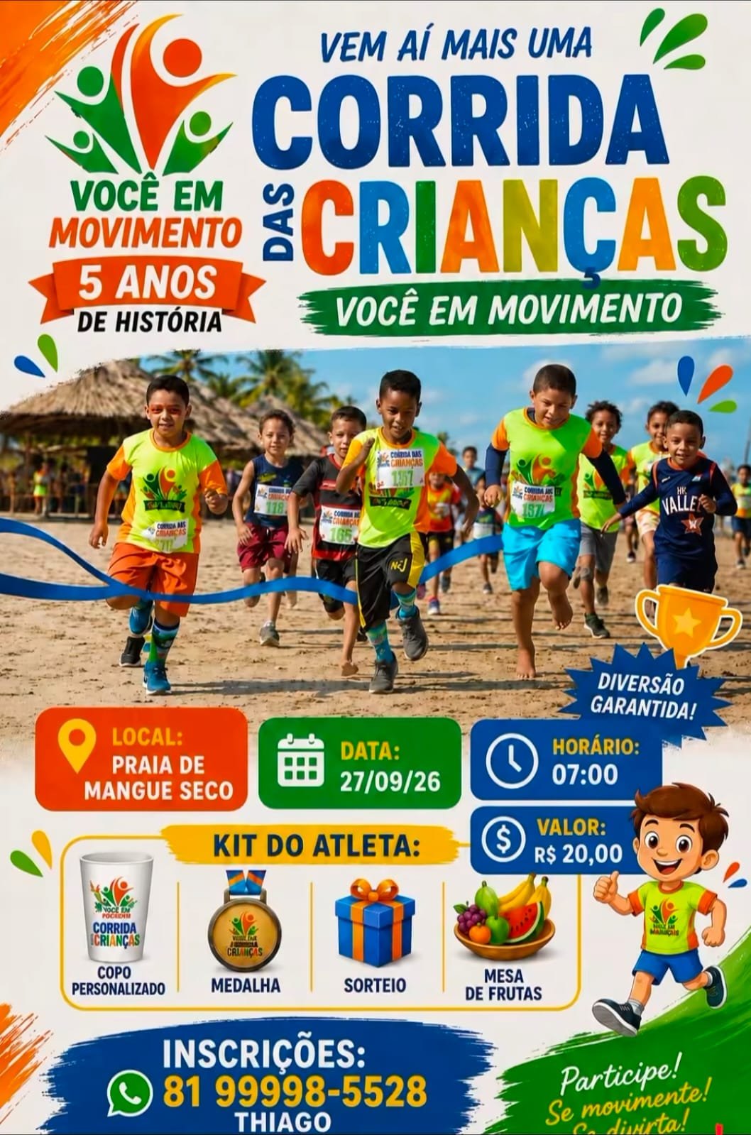 corrida das crianças você em movimento