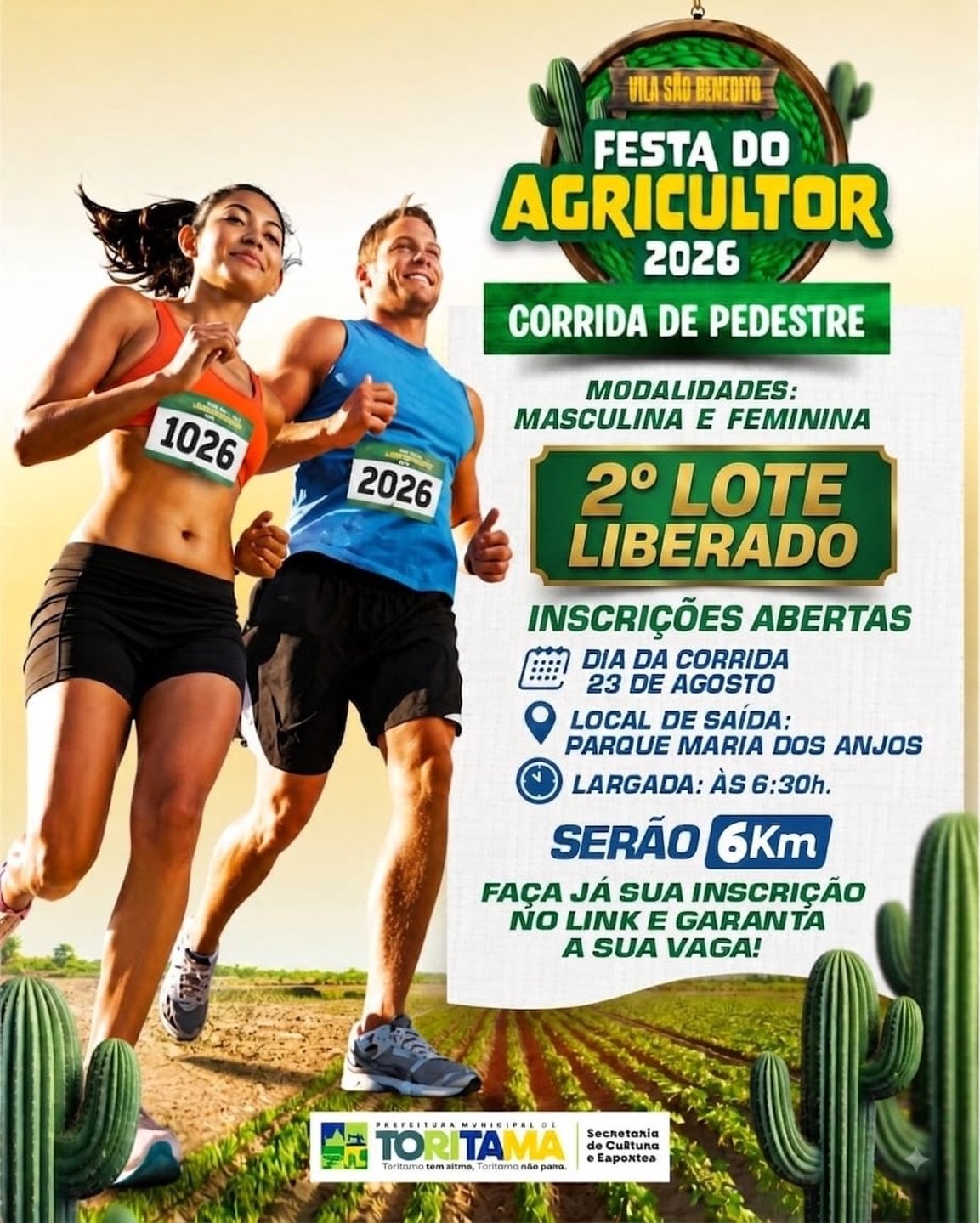 corrida de pedestre da festa do agricultor
