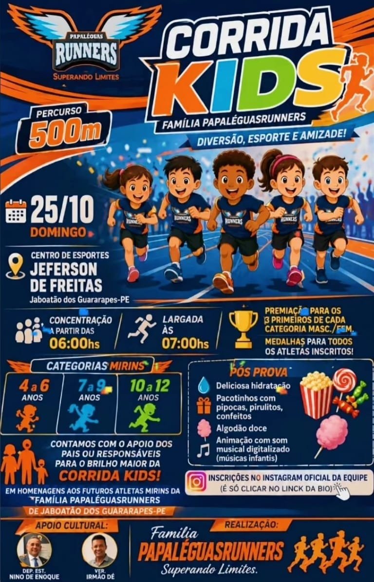 corrida kids papaléguas runners