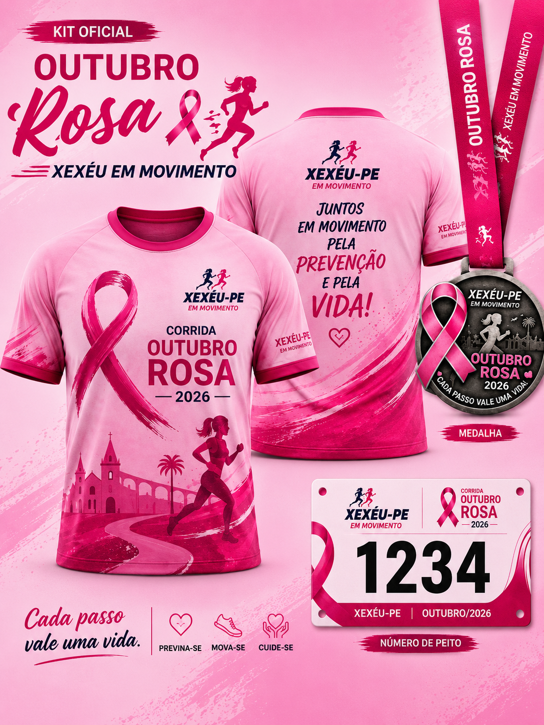 corrida outubro rosa cada passo vale uma vida