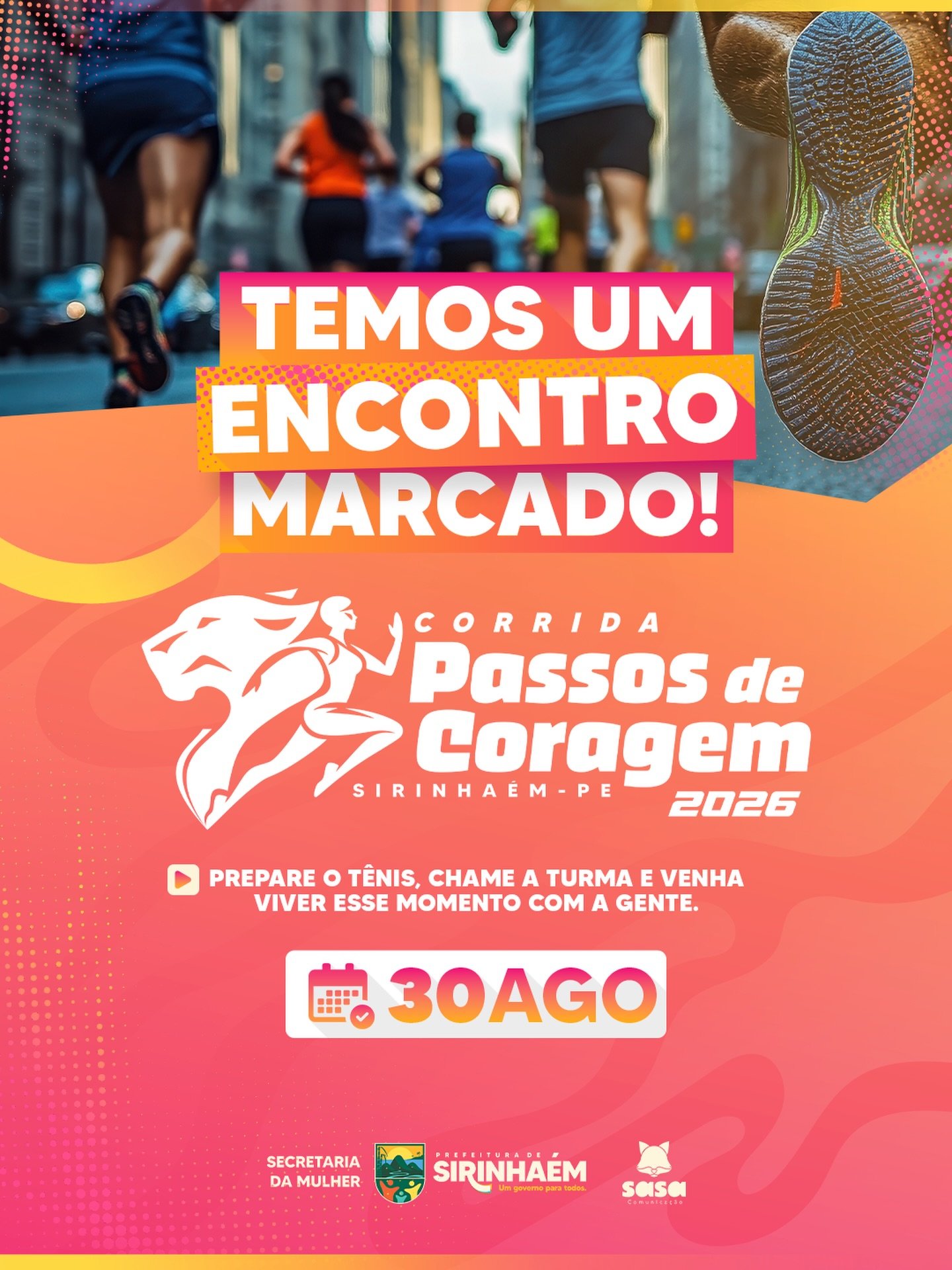 corrida passos de coragem