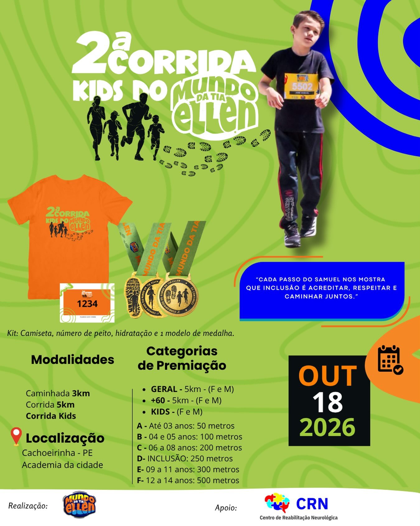 2ª corrida kids do mundo da tia ellen