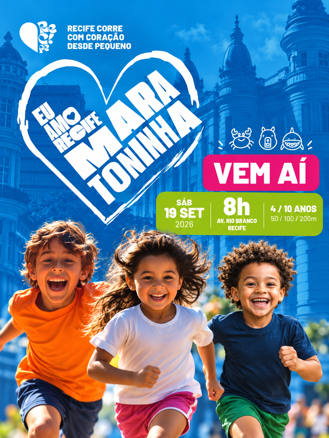 Capa de Maratoninha Eu Amo Recife 2026